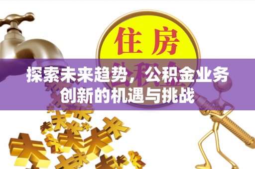 新沂探索未来趋势，公积金业务创新的机遇与挑战