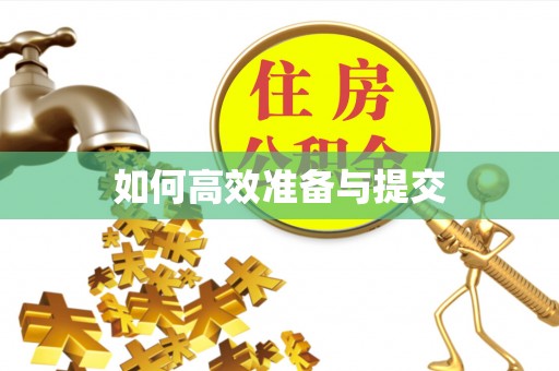 新沂如何高效准备与提交